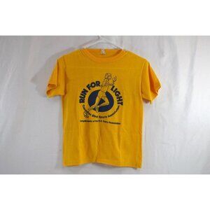 Canadian Blind Sports Association Run for Light Small T-Shirt 1980s Evergreen